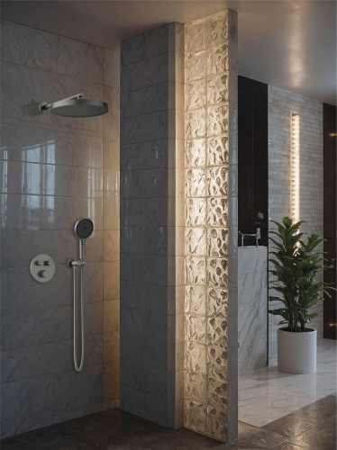 Душевая система AltroBagno Bilancia 040413 GM с термостатом цвет Оружейная сталь