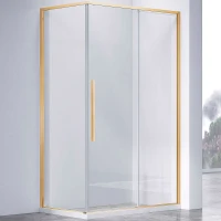 Душевой уголок Vincea Slim-N 130x80 VSR-4SN8013CLG профиль Брашированное золото стекло прозрачное