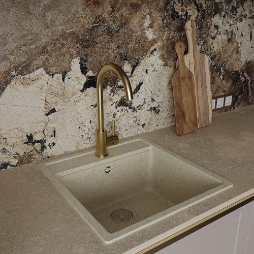 Смеситель для кухни Oliveeka KS OL-963002-BG цвет Золото матовое