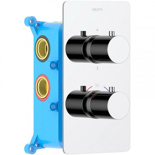 Смеситель для душа Aquatek Европа AQ1393CR с термостатом Хром латунь встраиваемый