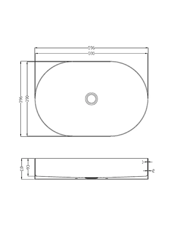 Раковина-чаша AltroBagno Eterno 59 001026 MtGr цвет Оружейная сталь