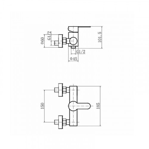 Смеситель для душа Fashun A52001 цвет Сатин