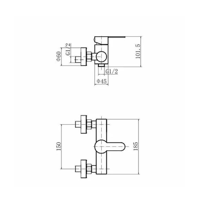 Смеситель для душа Fashun A52001 цвет Сатин