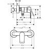 Смеситель для душа Hansgrohe Rebris E 72650000 Хром латунь на стену