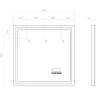 Зеркало Vigo Geometry Media Voice 70 046 с подсветкой c сенсорным выключателем и подогревом