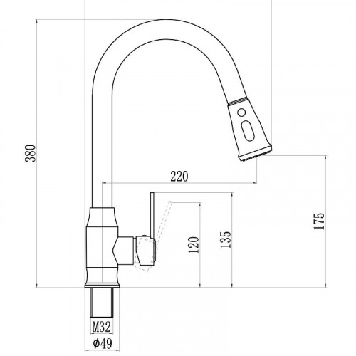 Смеситель для кухни Savol S-002805A цвет Хром