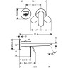 Смеситель для раковины Hansgrohe Rebris S 72528000 Хром латунь встраиваемый