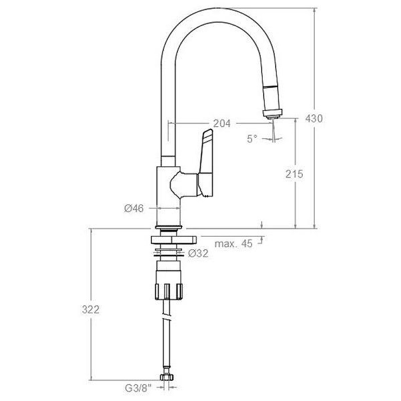 Смеситель для кухни Ramonsoler Kitchen 387901V2MC Хром