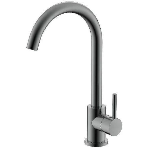 Кухонная мойка Ulgran Classic U-404-342 Графит со смесителем Splenka S201.40.09 Графит матовый