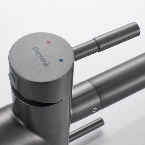 Смеситель для кухни Shevanik S468T цвет Оружейная сталь