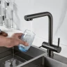 Смеситель для кухни Shevanik S468T цвет Оружейная сталь
