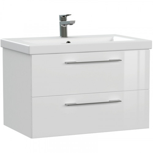 Тумба под раковину Cersanit Lara 70 64135 подвесная Белая МДФ / ЛДСП