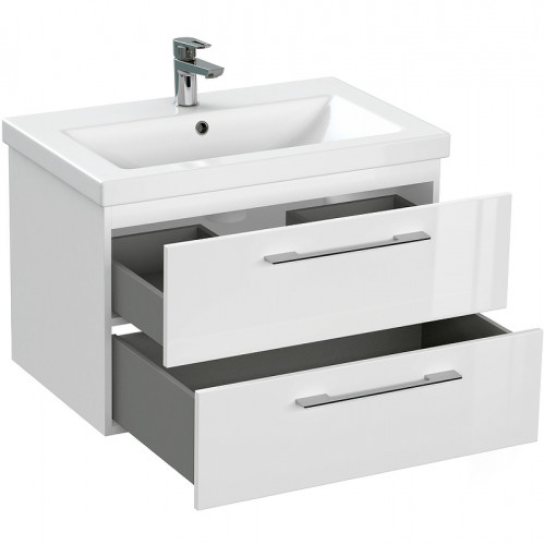 Тумба под раковину Cersanit Lara 70 64135 подвесная Белая МДФ / ЛДСП