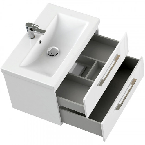 Тумба под раковину Cersanit Lara 70 64135 подвесная Белая МДФ / ЛДСП