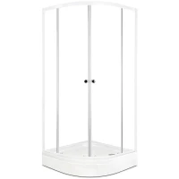 Душевой уголок Melodia della vita Segment Low 90x90 MSETWSL9090TWt профиль Белый стекло прозрачное