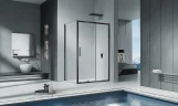 Душевая дверь Good Door Cofe WTW-130-C-B 130 КФ00012 профиль Черный стекло прозрачное