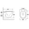 Унитаз Owl 1975 Wave Cirkel-H TOWLT190801 подвесной с сиденьем Микролифт фарфор подвесной