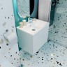 Тумба с раковиной Marka One Elena 60П У96879 подвесная Белый глянец
