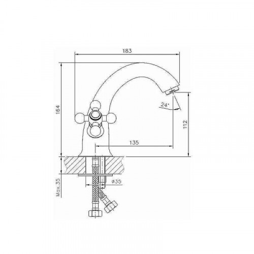 Смеситель для раковины D-Lin D110811 цвет  Хром