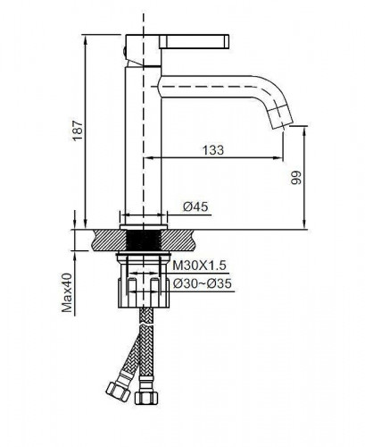Смеситель для раковины Vincea Villa VBF-1VL1BN цвет Брашированный никель