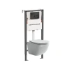 Комплект унитаза с инсталляцией Ceramicanova Forma CN3009_121001MB цвет Белый с сиденьем Микролифт и клавишей смыва цвет Черный матовый