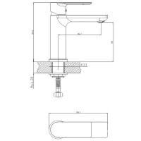 Смеситель для раковины Haiba HB12505 с гигиеническим душем Хром латунь