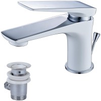 Смеситель для раковины Lemark Allegro LM5906CW Хром Белый латунь