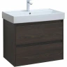 Тумба с раковиной Aquanet Nova Lite 75 305240 подвесная Дуб черный МДФ / ЛДСП