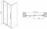 Душевая дверь Abber Schwarzer Diamant 160 AG30160H профиль Хром стекло прозрачное