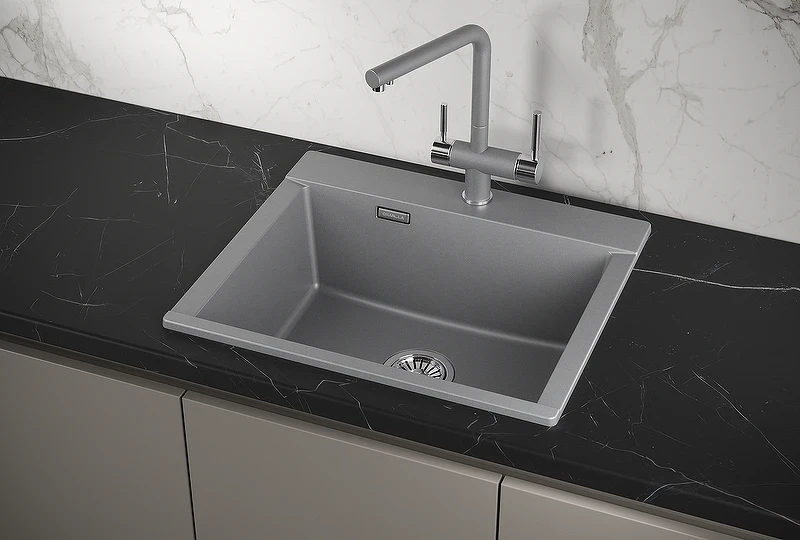 Кухонная мойка Granula Estetica 58 5804 цвет Алюминиум
