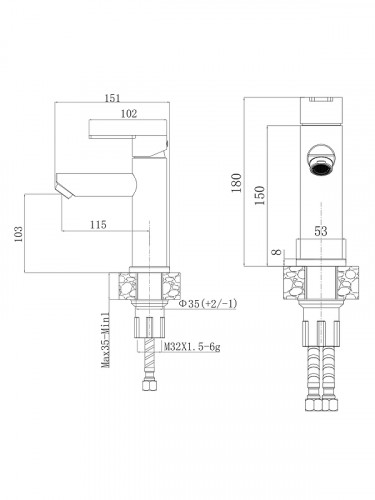 Смеситель для раковины Agger Easy A3102155 цвет Оружейная сталь