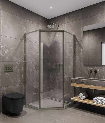 Душевой уголок Timo TTSS-100/13C-8L 1000x1000x2000 T33L раздвижной профиль Никель стекло прозрачное