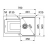 Кухонная мойка Franke Urban UBG 611-78 114.0595.352 Серый камень