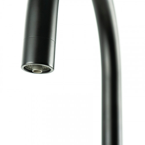 Смеситель для кухни Lemark Ursus LM7261BLR Черный матовый Золото латунь