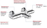 Смеситель для ванны Jacob Delafon Robust E75772-CP с термостатом Хром на стену