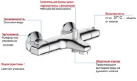 Смеситель для ванны Jacob Delafon Robust E75772-CP с термостатом Хром на стену
