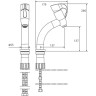 Смеситель для раковины Shouder Dante 0390206 Золото