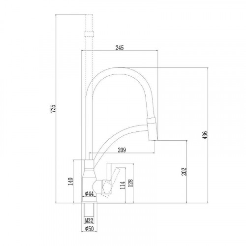 Смеситель для кухни Fmark FS8244-Y цвет Бежевый