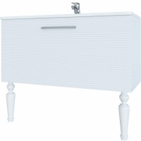 Тумба с раковиной SanVit Эмми 90 kemmy0903d Белая матовая МДФ / ЛДСП, массив дерева