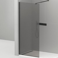 Душевая перегородка Cezares Liberta 90 LIBERTA-L-1-90-120-GR-NERO профиль Черный матовый стекло серое