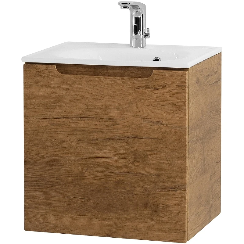 Тумба под раковину BelBagno Etna 50 L ETNA-500-1A-SO-RN-P-L подвесная Rovere Nature МДФ / ЛДСП