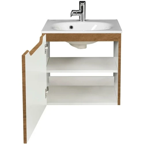 Тумба под раковину BelBagno Etna 50 L ETNA-500-1A-SO-RN-P-L подвесная Rovere Nature МДФ / ЛДСП