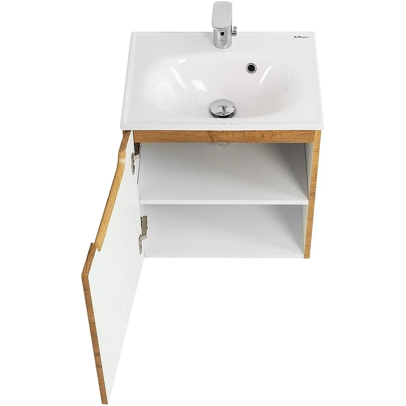 Тумба под раковину BelBagno Etna 50 L ETNA-500-1A-SO-RN-P-L подвесная Rovere Nature МДФ / ЛДСП