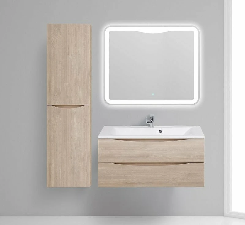 Шкаф пенал BelBagno Fly-Marino 40 L FLY-MARINO-1500-2A-SC-RG-P-L подвесной Rovere grigio МДФ / ЛДСП