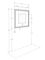 Зеркало Aquaton Уэльс 100 1A208002WA010 с подсветкой с сенсорным выключателем с антизапотеванием стекло