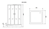 Душевая кабина Niagara Premium 90x90 NG-6001-01GQ с гидромассажем