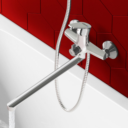 Смеситель для ванны Dorff Prime new D4019500 универсальный Хром латунь на стену