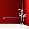 Смеситель для ванны Dorff Prime new D4019500 универсальный Хром латунь на стену