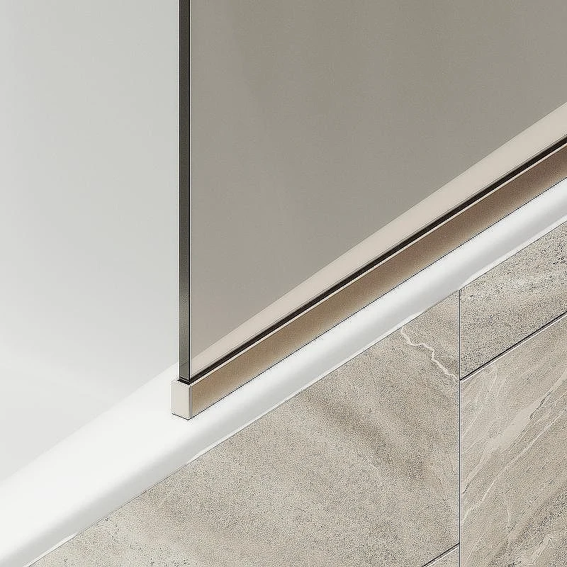 Шторка на ванну Maybah Glass MGV-147-2у 640x1400 в узком профиле Бронза стекло бронзовое