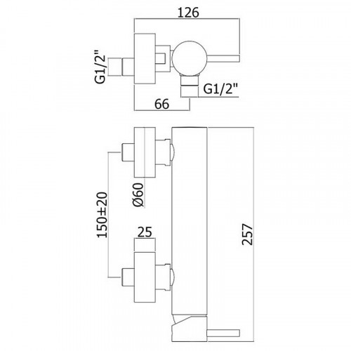 Смеситель для душа Paffoni Light LIG168HGSP Золото медовое брашированное латунь на стену